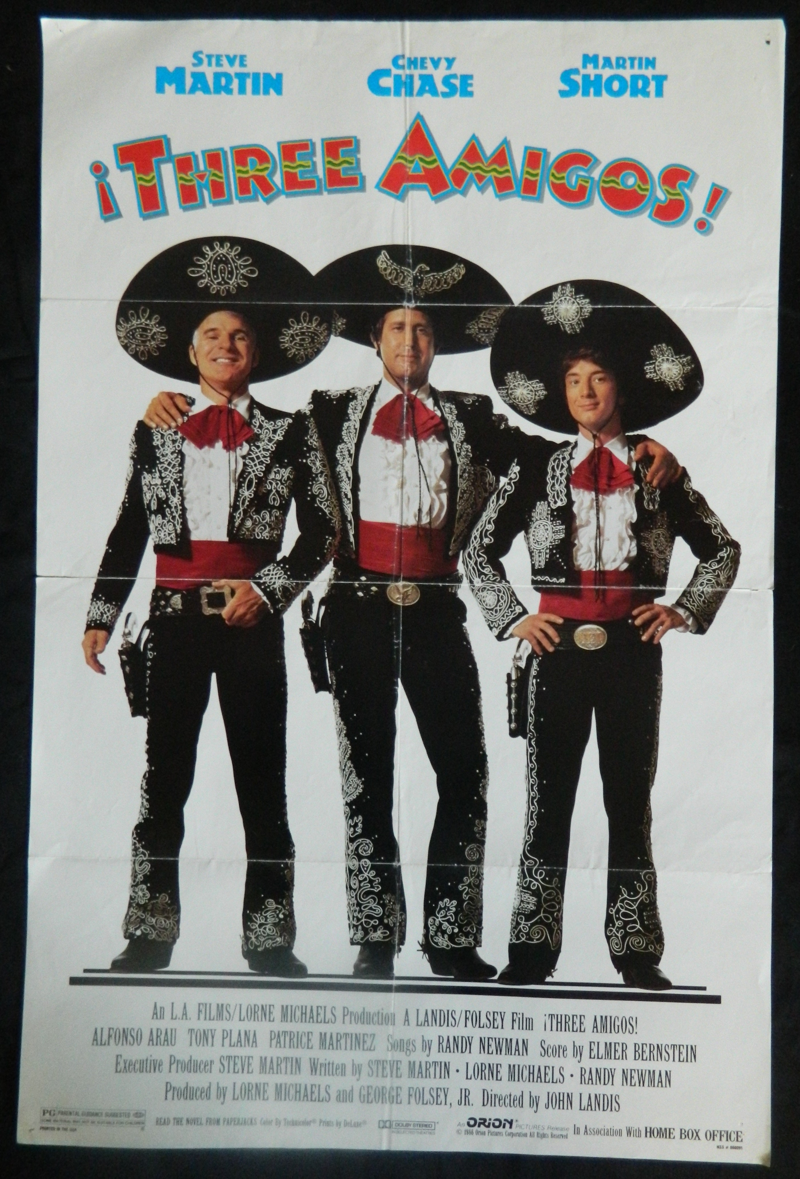 THREE AMIGOS (1986)— Original Australian one sheet movie poster.