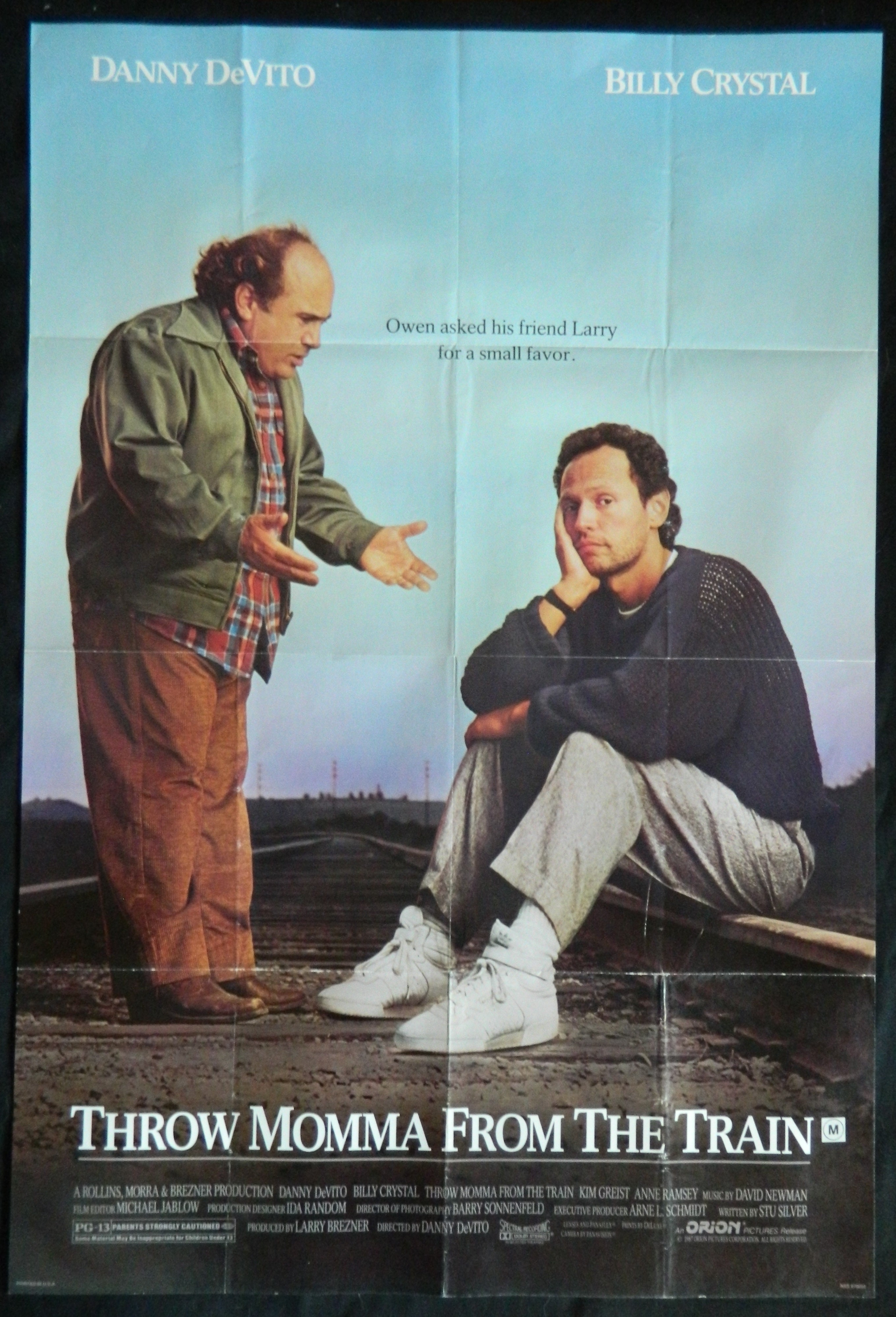 THROW MOMMA FROM THE TRAIN (1987)— Original Australian one sheet movie poster