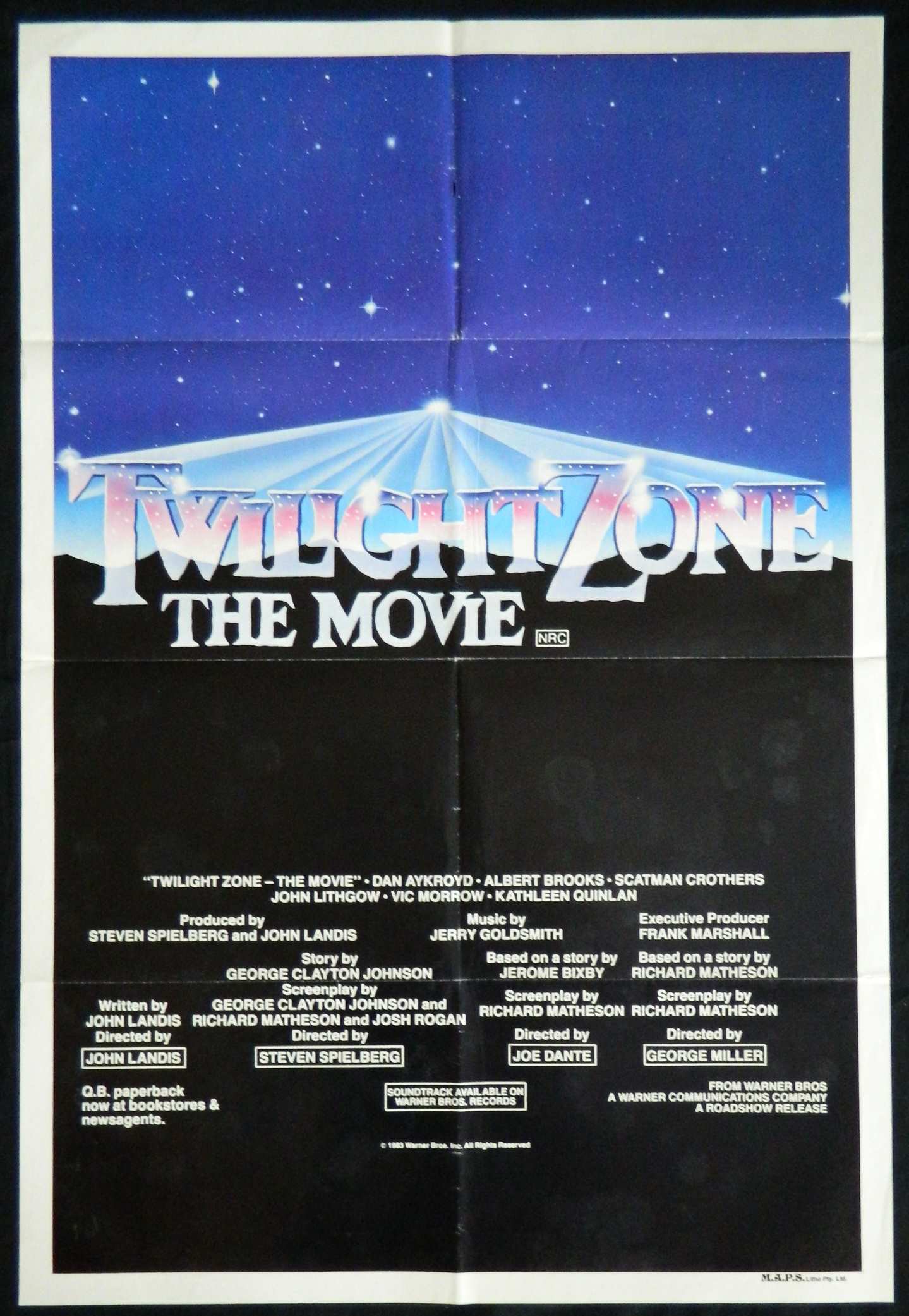 TWILIGHT ZONE  (1989)— Original Australian one sheet movie poster