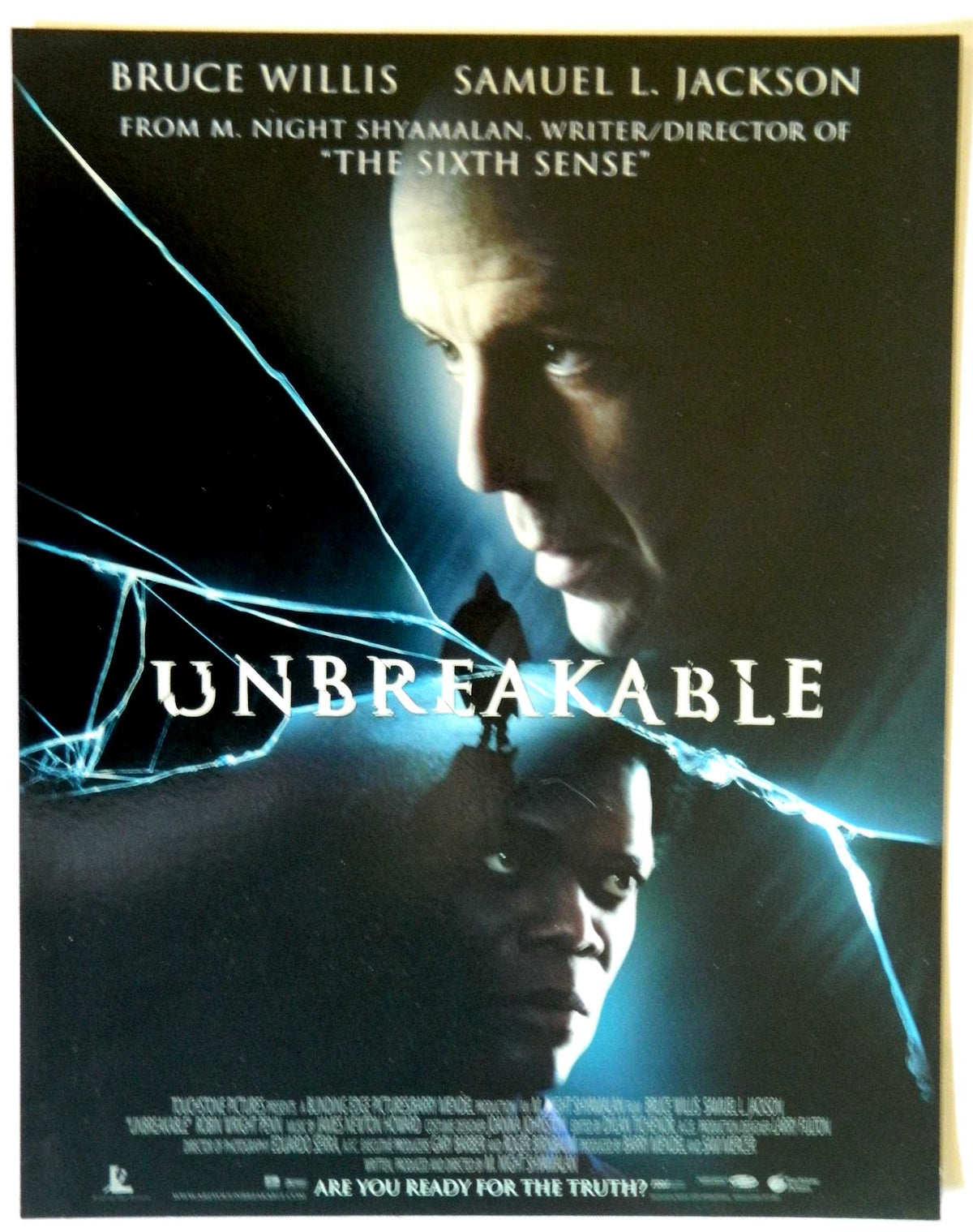 UNBREAKABLE (10)(2000) — Original Australian Lobby Card