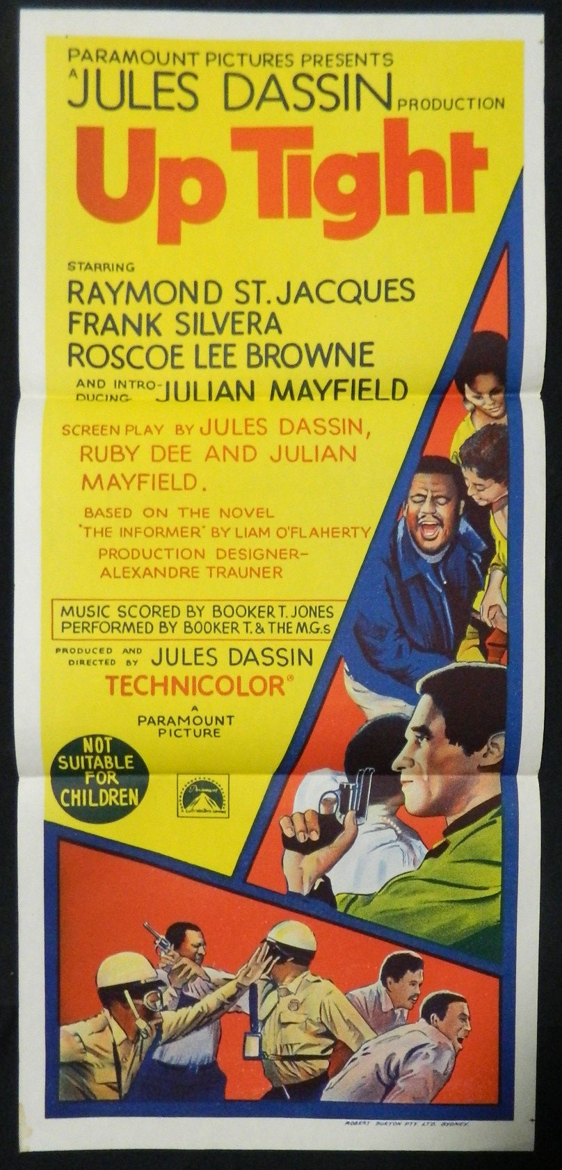 UPTIGHT  (1968)— Original Australian daybill movie poster