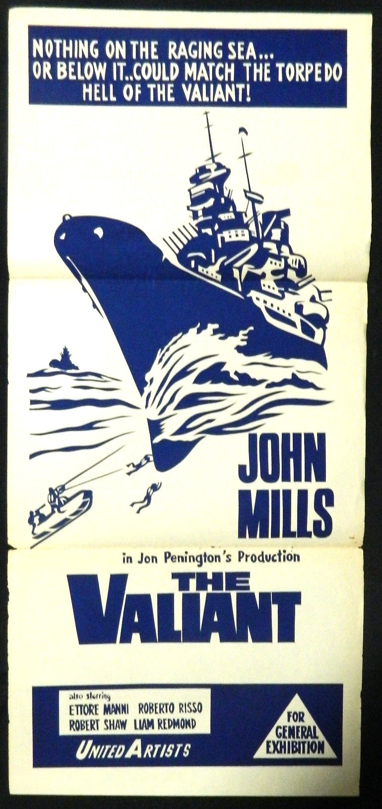 THE VALIANT (1962) — Original Australian daybill movie poster