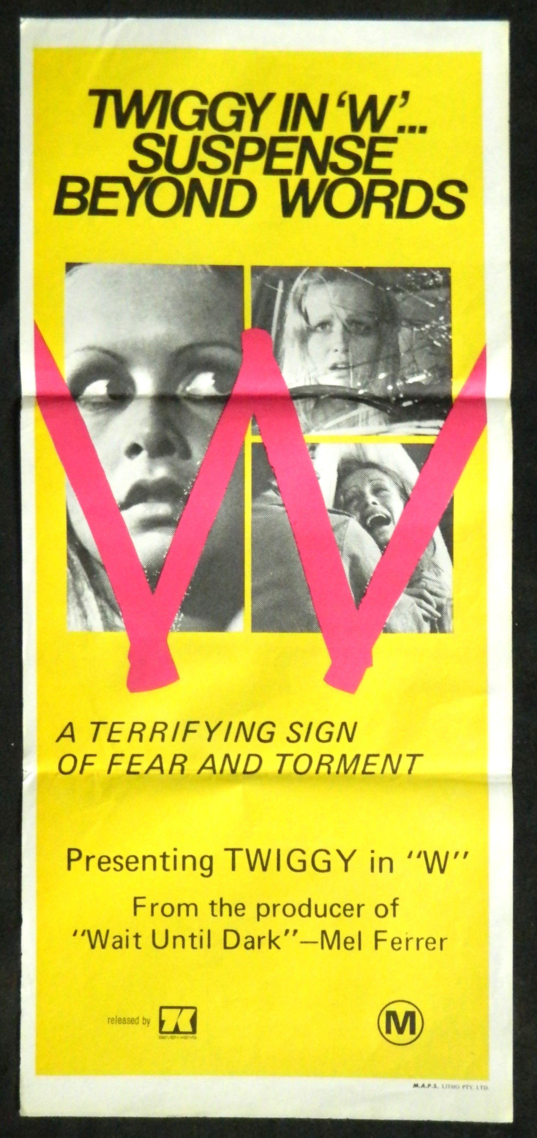 W  (1974) — Original Australian daybill movie poster