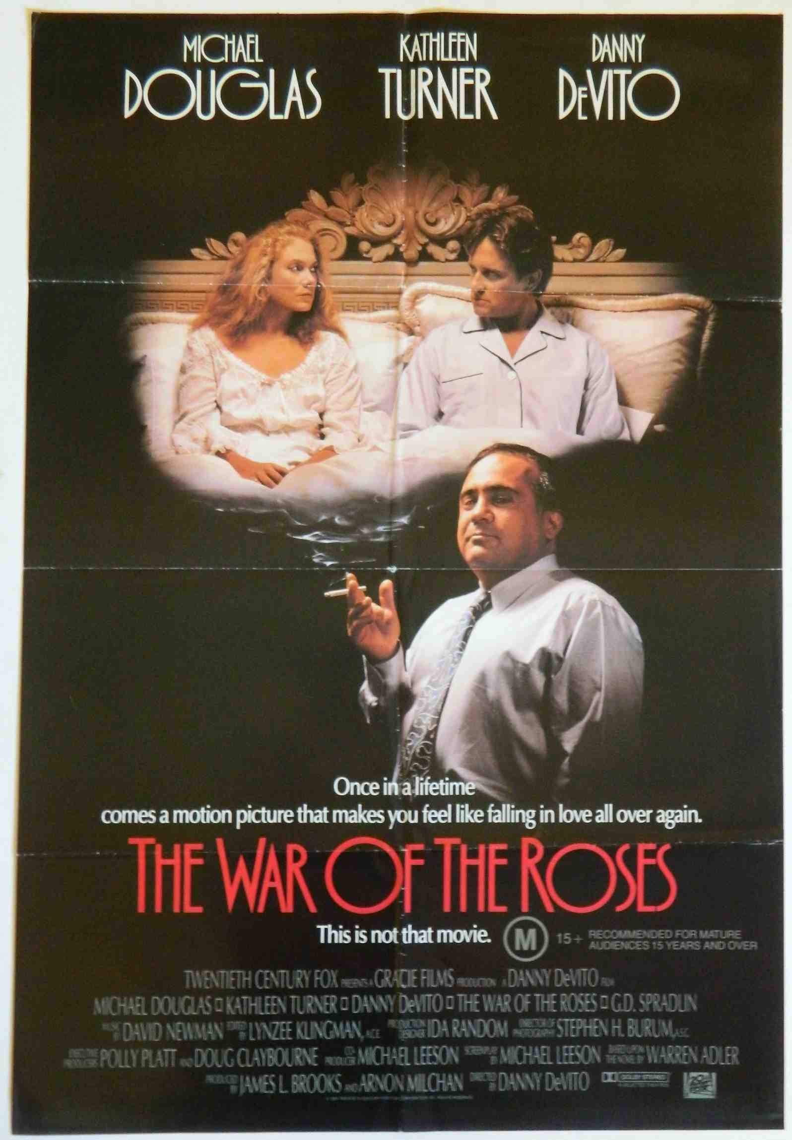THE WAR OF THE ROSES (1989)— Original Australian one sheet movie poster