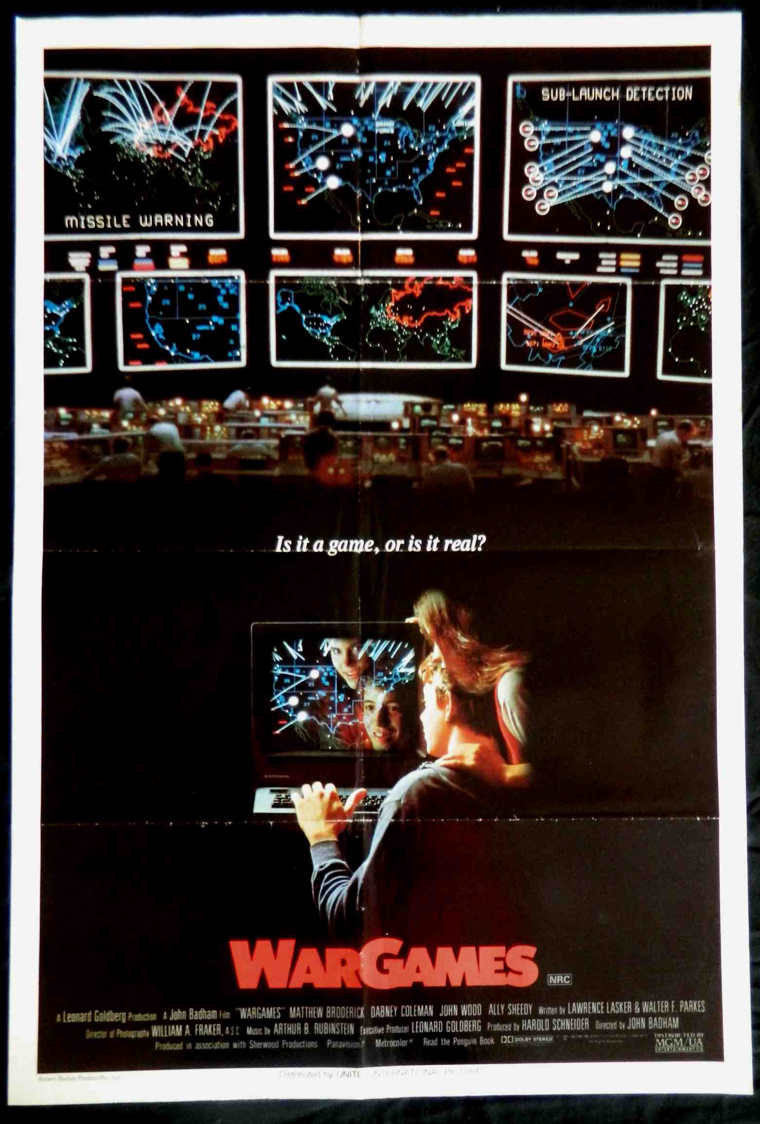 WARGAMES (1983)— Original Australian one sheet movie poster