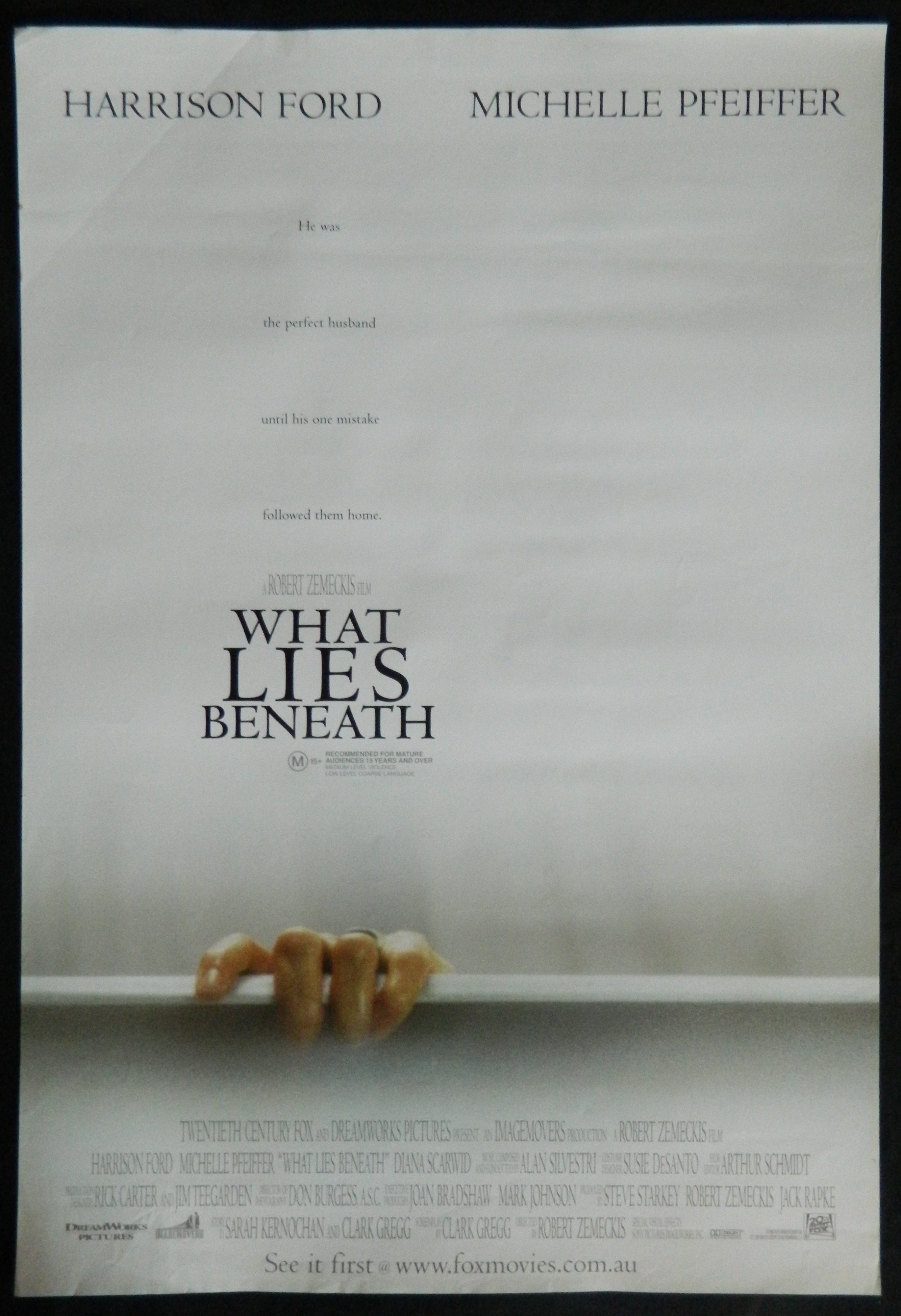 WHAT LIES BENEATH (2000)— Original Australian one sheet movie poster
