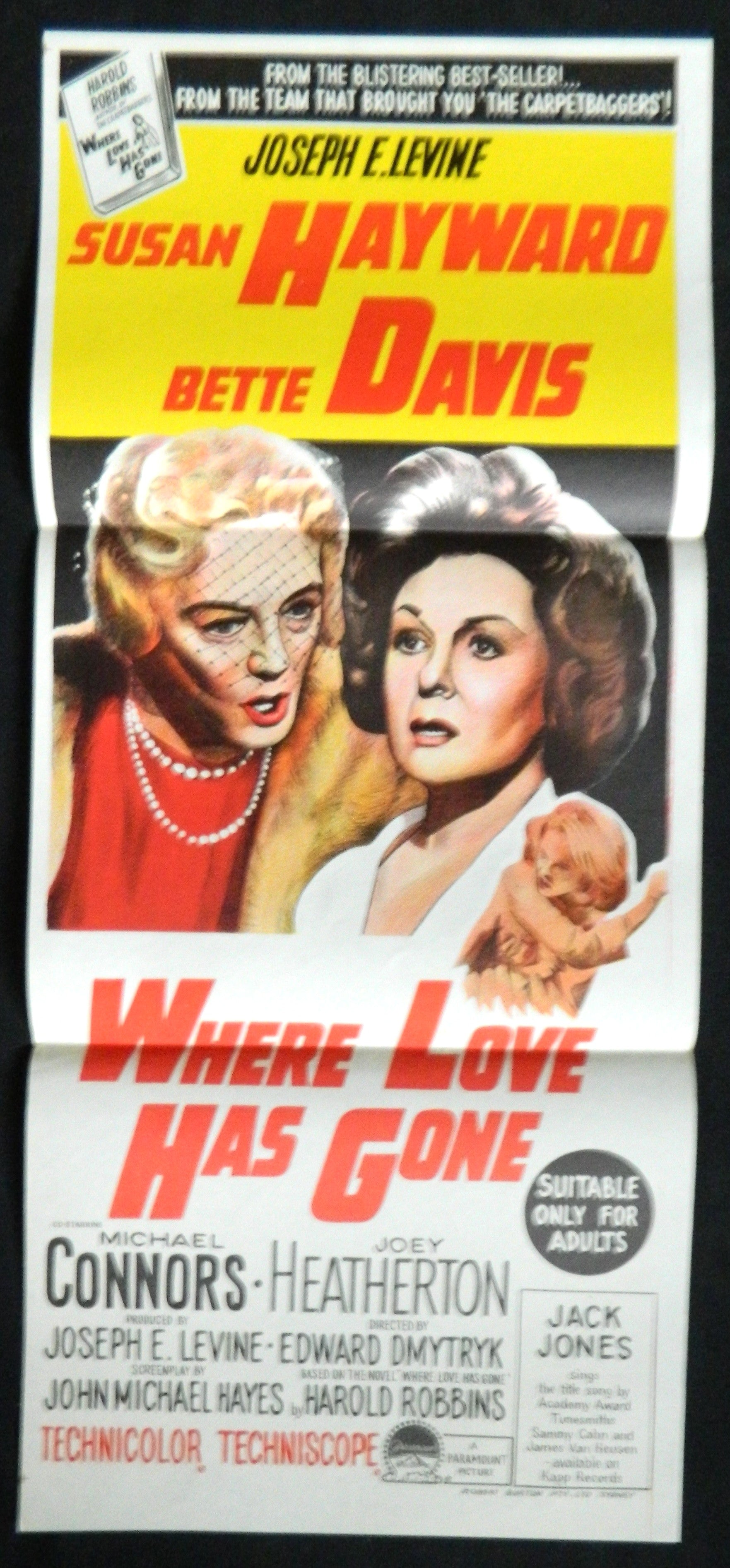 WHERE LOVE HAS GONE (1964) — Original Australian daybill movie poster