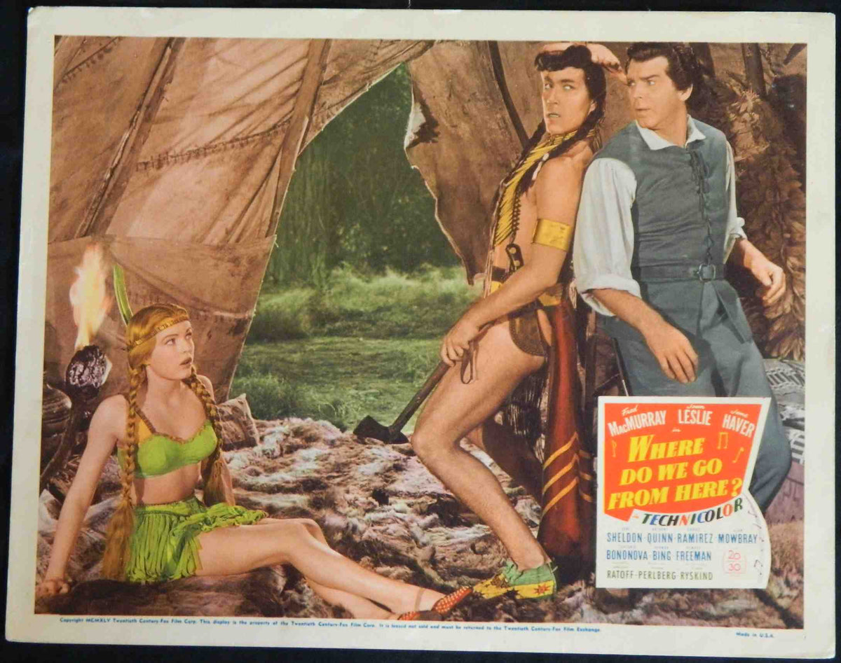 WHERE DO WE GO FROM HERE (1945) — Original Australian Lobby Card