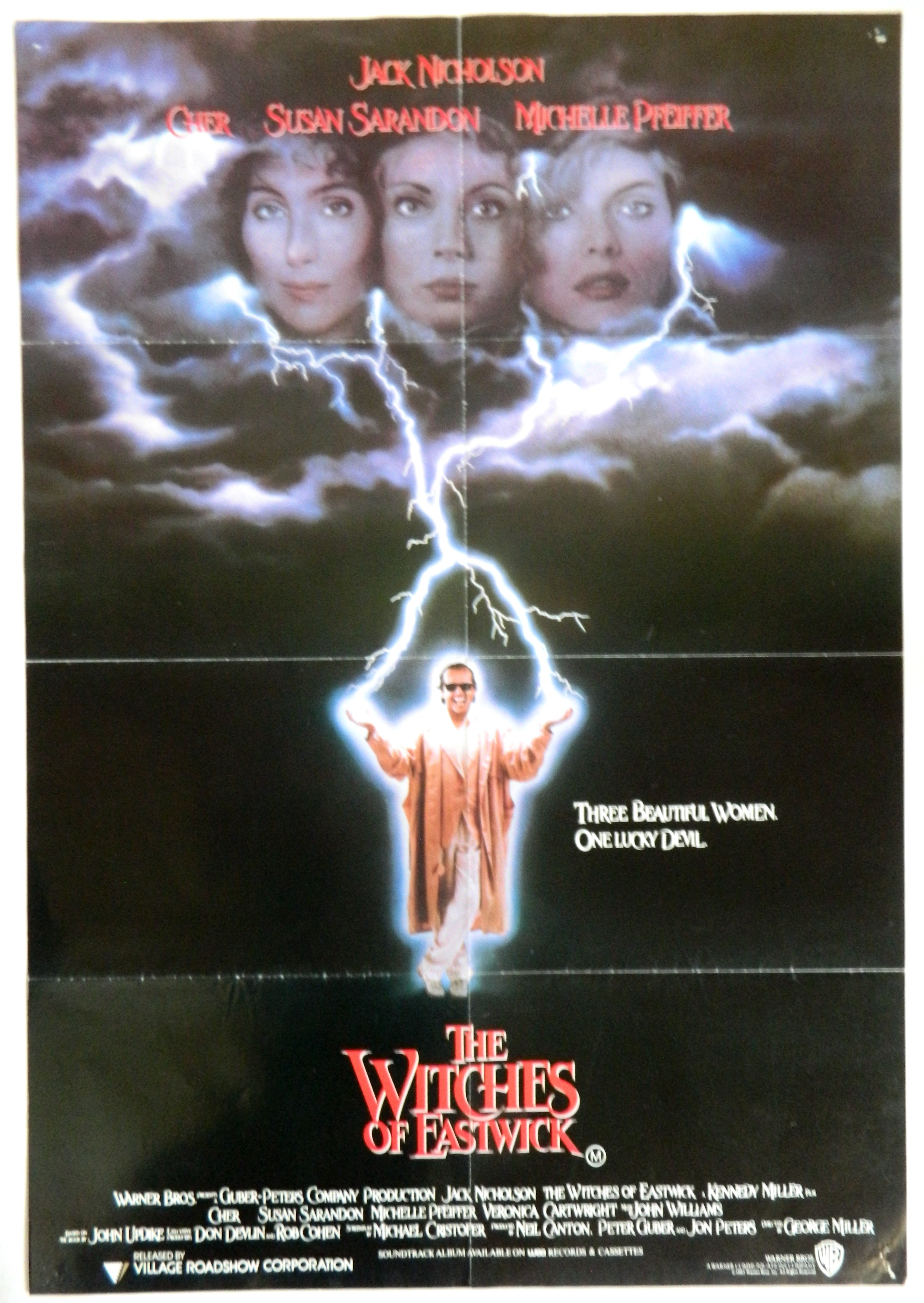 WITCHES OF EASTWICK (1987)— Original Australian one sheet movie poster