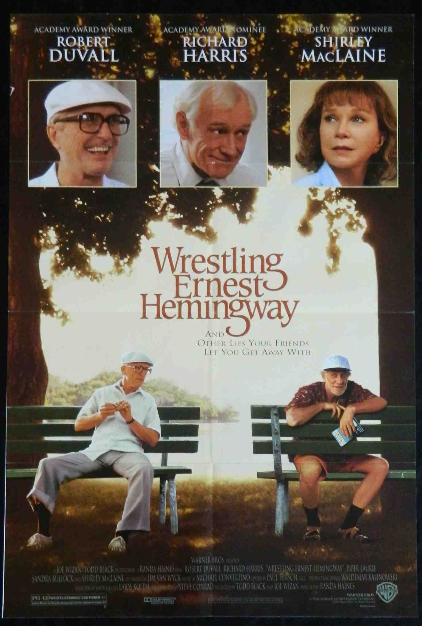 WRESTLING ERNEST HEMINGWAY (1993)— Original Australian one sheet movie poster