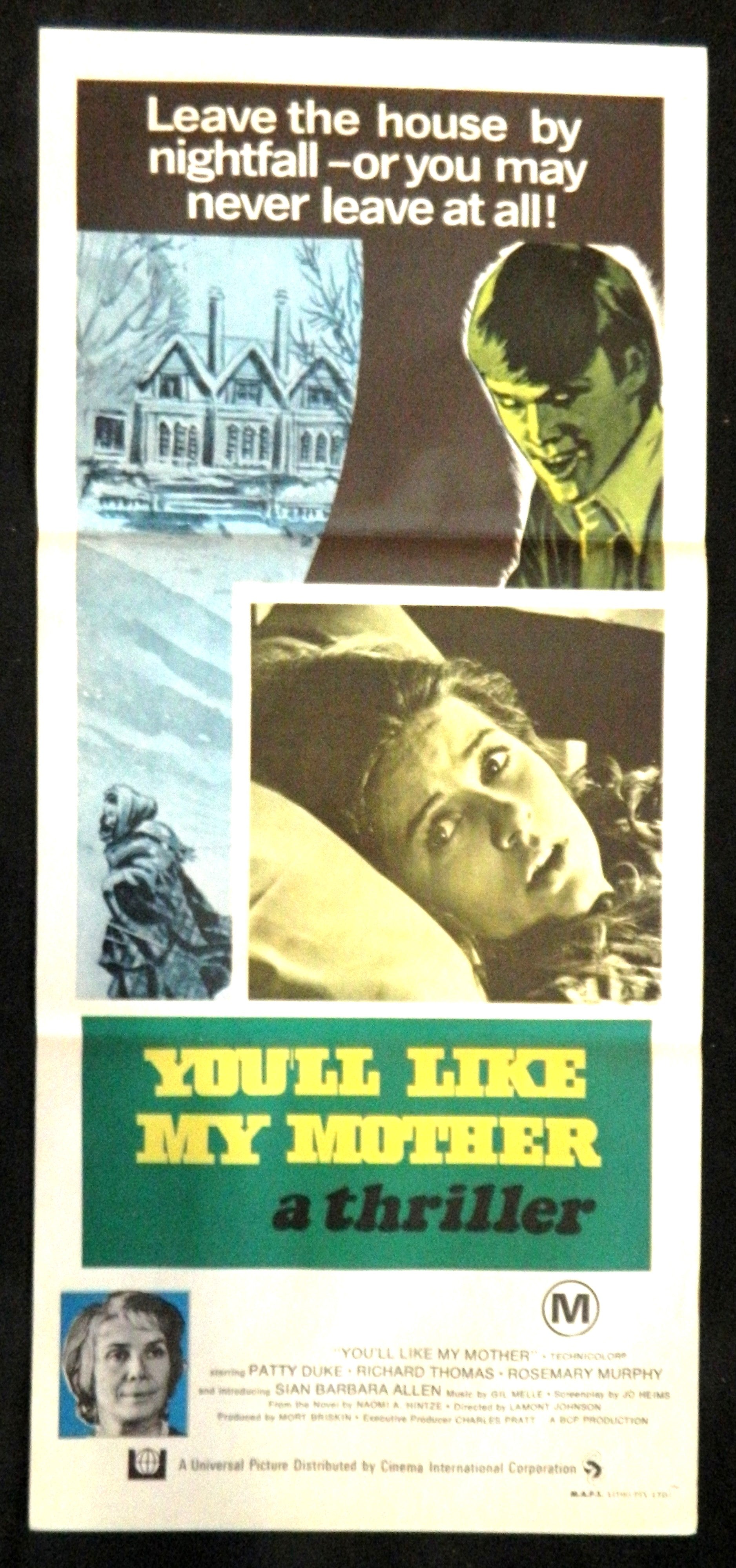 YOU'LL LIKE MY MOTHER  (1972) — Original Australian daybill movie poster