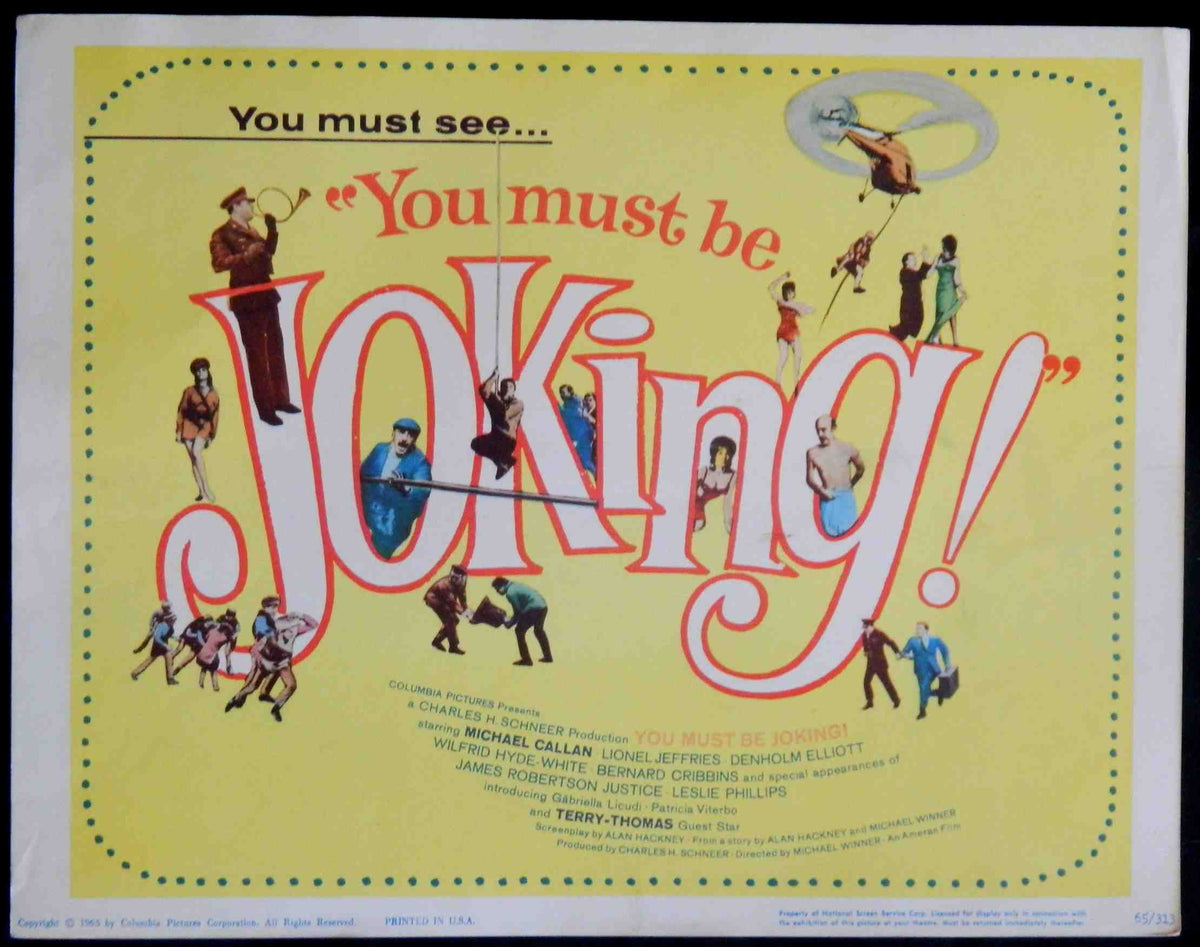 YOU MUST BE JOKING (1965) — Original Australian Lobby Card