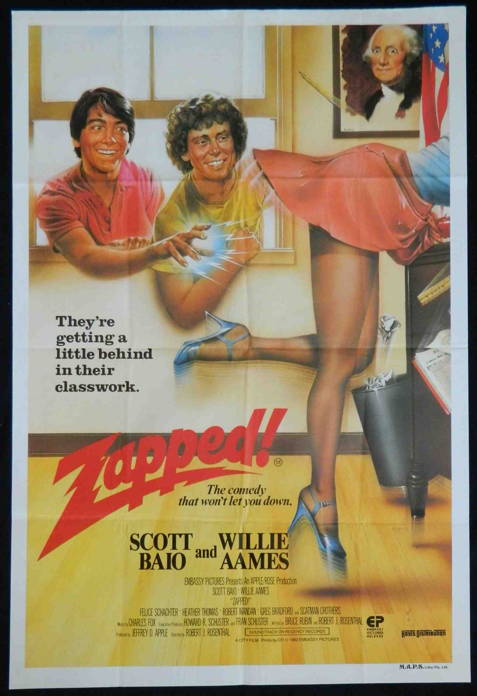 ZAPPED  (1982)— Original Australian one sheet movie poster