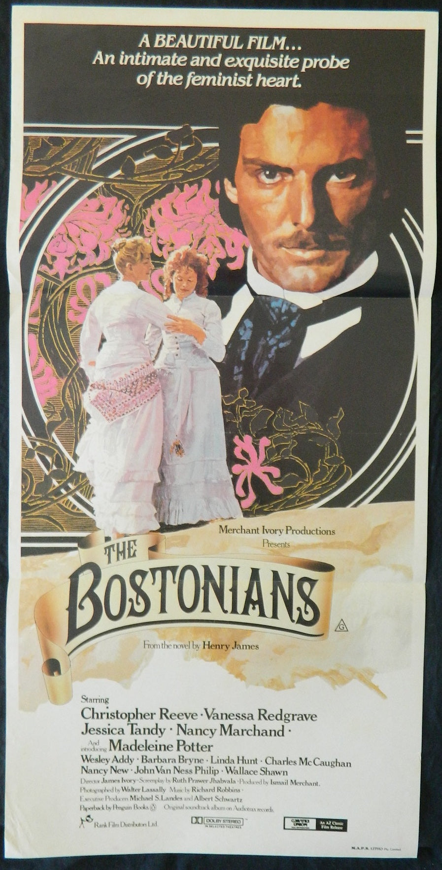 THE BOSTONIANS (1982) — Original Australian daybill movie poster