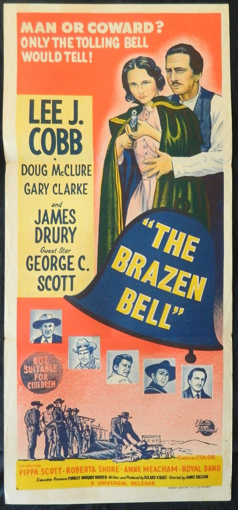 THE BRAZEN BELL (1962) — Original Australian daybill movie poster