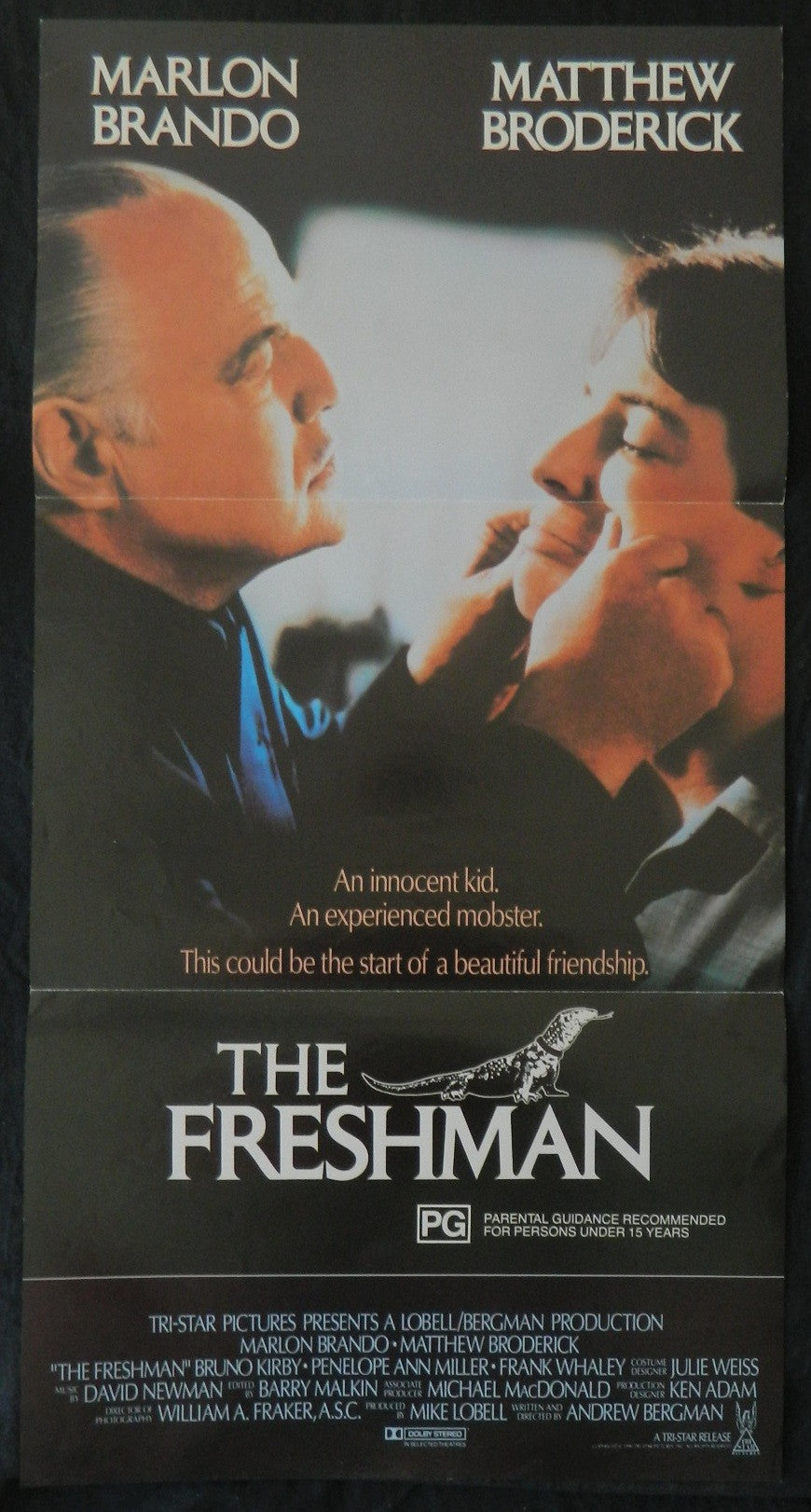 THE FRESHMAN  (1990) — Original Australian daybill movie poster