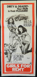 GIRLS FOR RENT (1974)— Original Australian daybill movie poster.