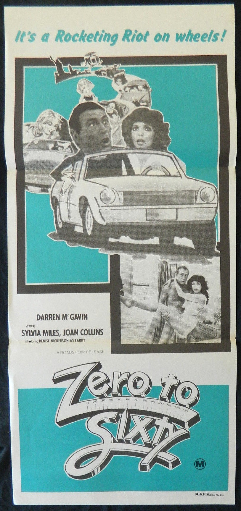 ZERO TO SIXTY  (1978) — Original Australian daybill movie poster