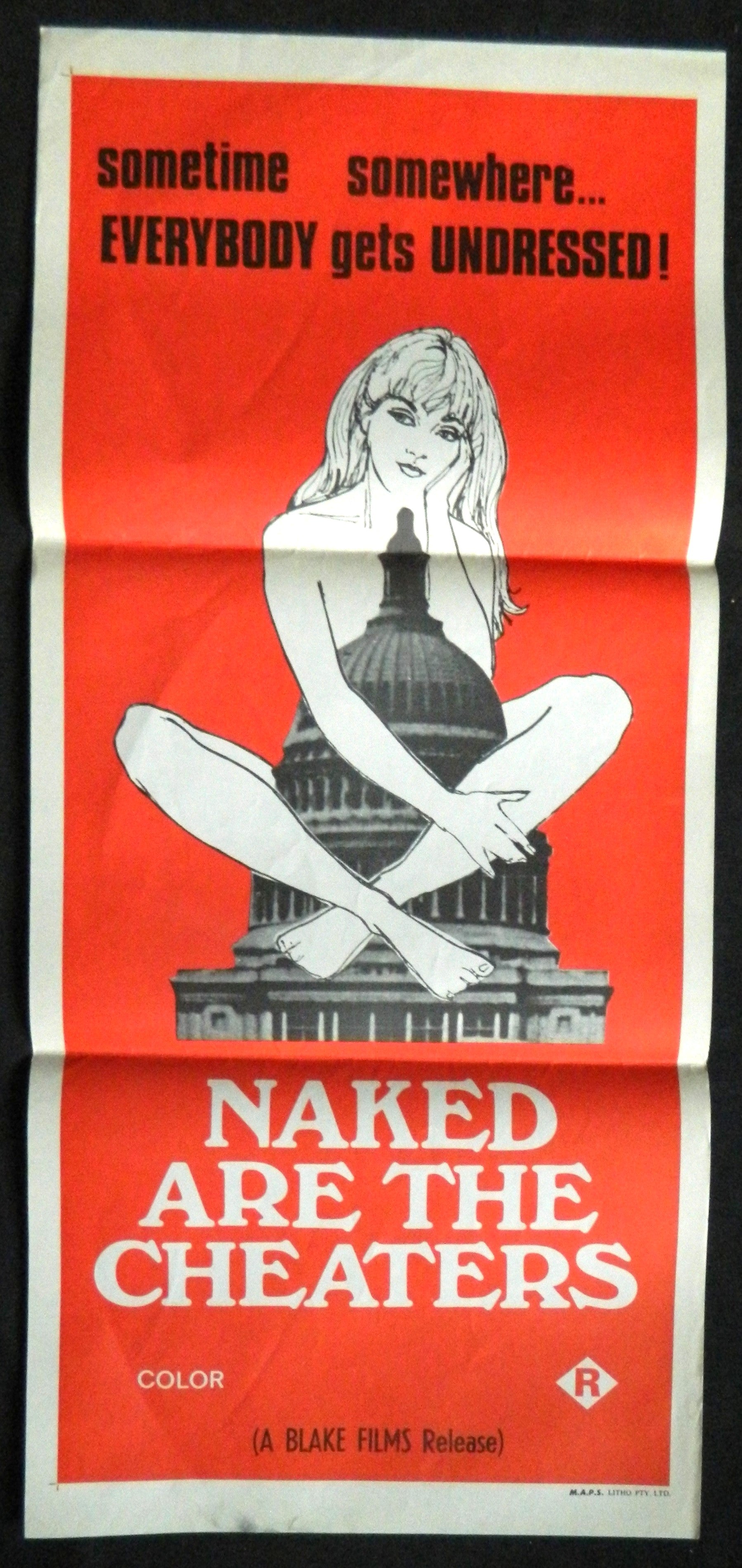 NAKED ARE THE CHEATERS (1974) — Original Australian daybill movie poster
