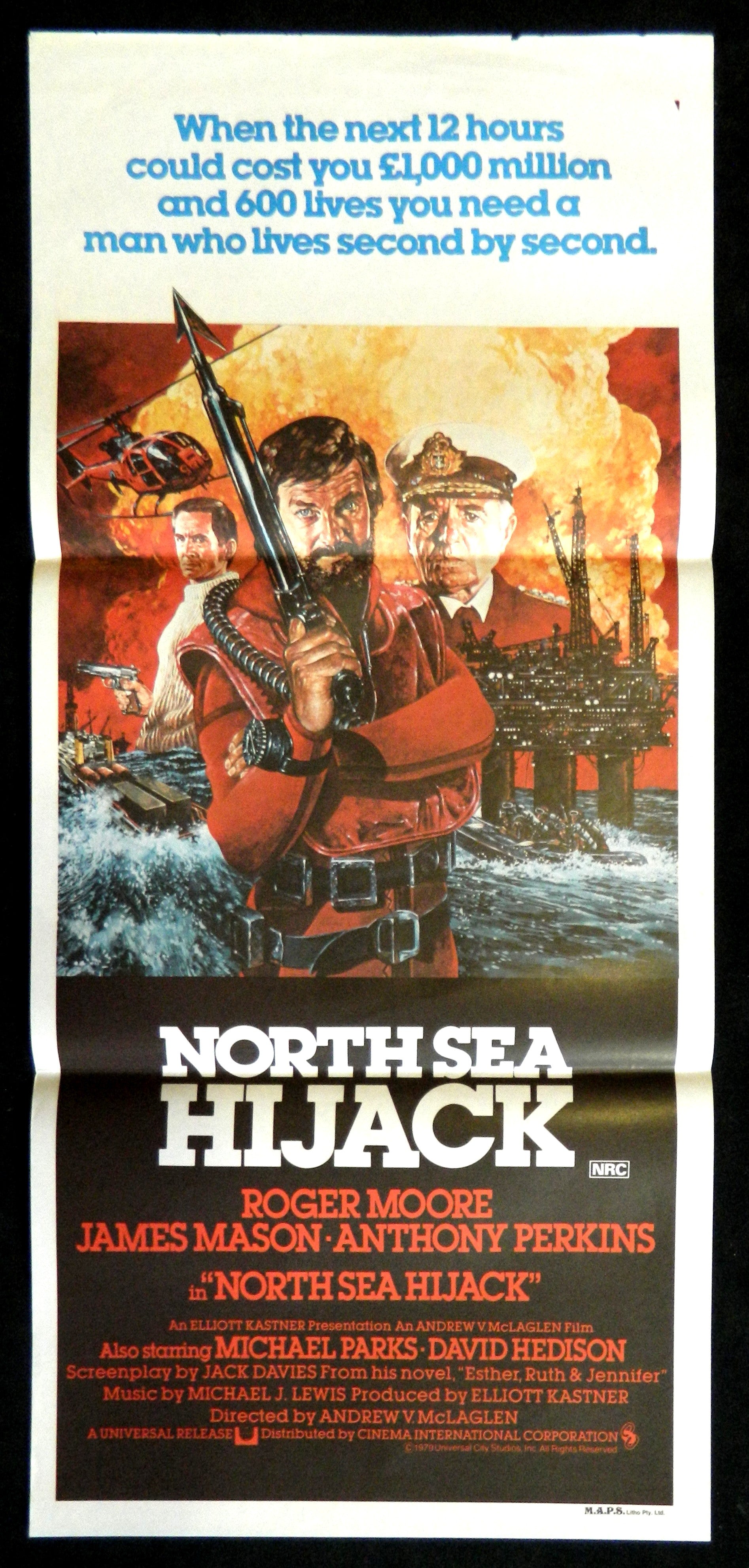 NORTH SEA HIJACK (1980) — Original Australian daybill movie poster