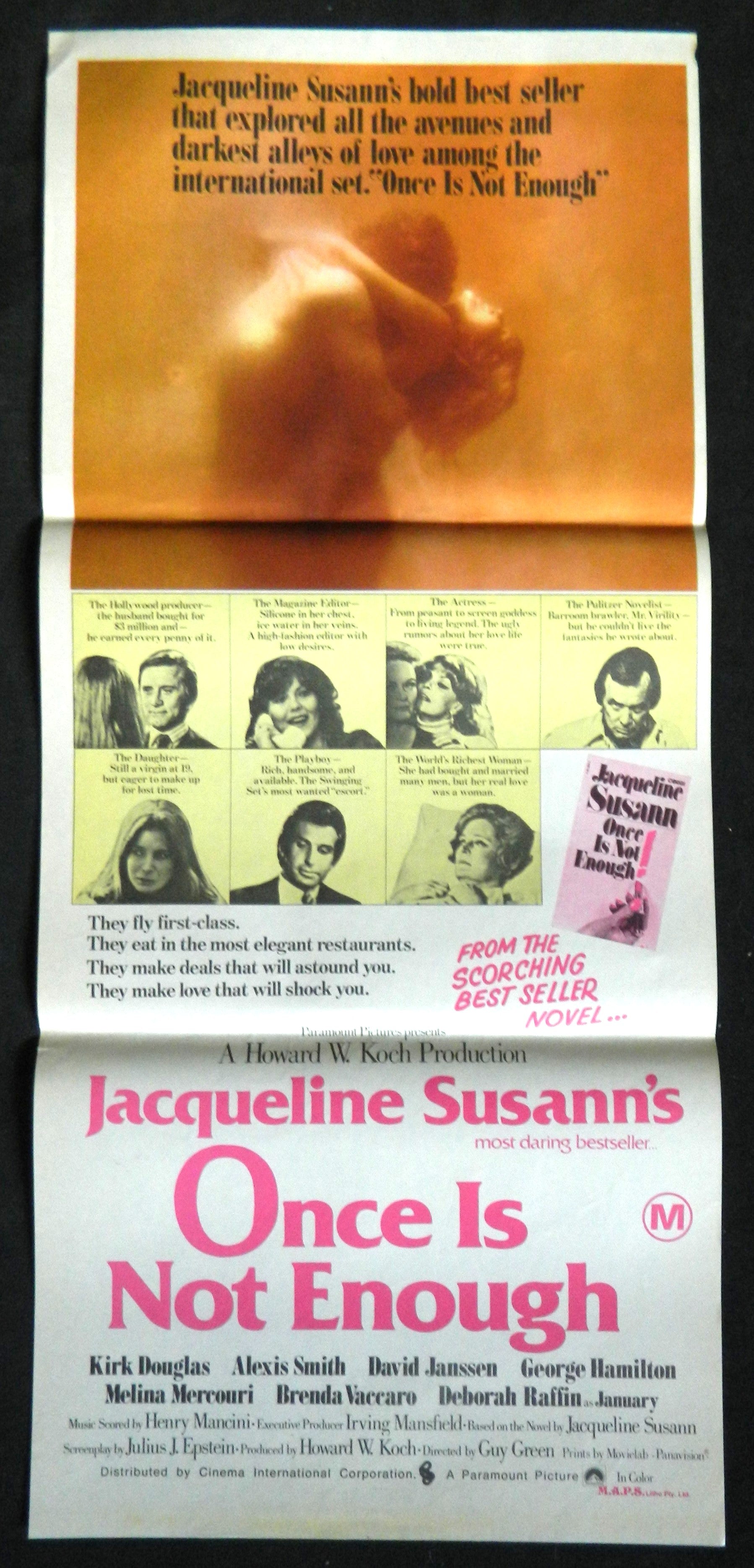 ONCE IS NOT ENOUGH (1975) — Original Australian daybill movie poster
