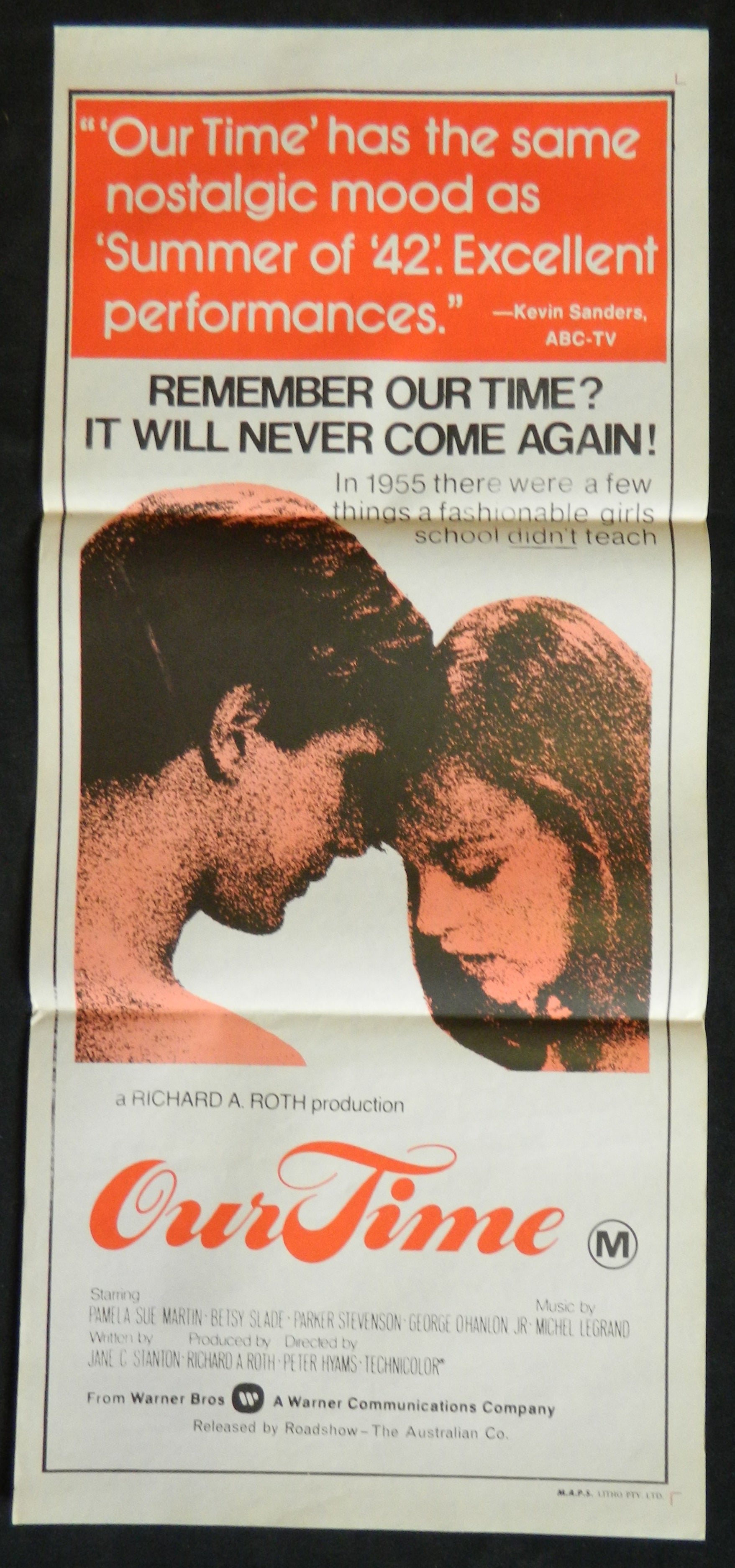 OUR TIME (1974) — Original Australian daybill movie poster