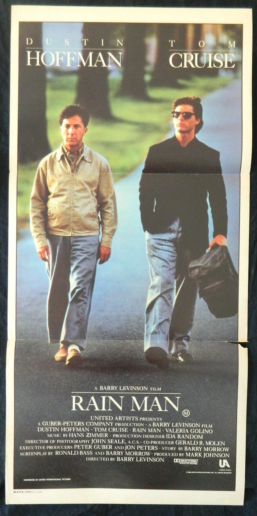 RAINMAN (1989) — Original Australian daybill movie poster