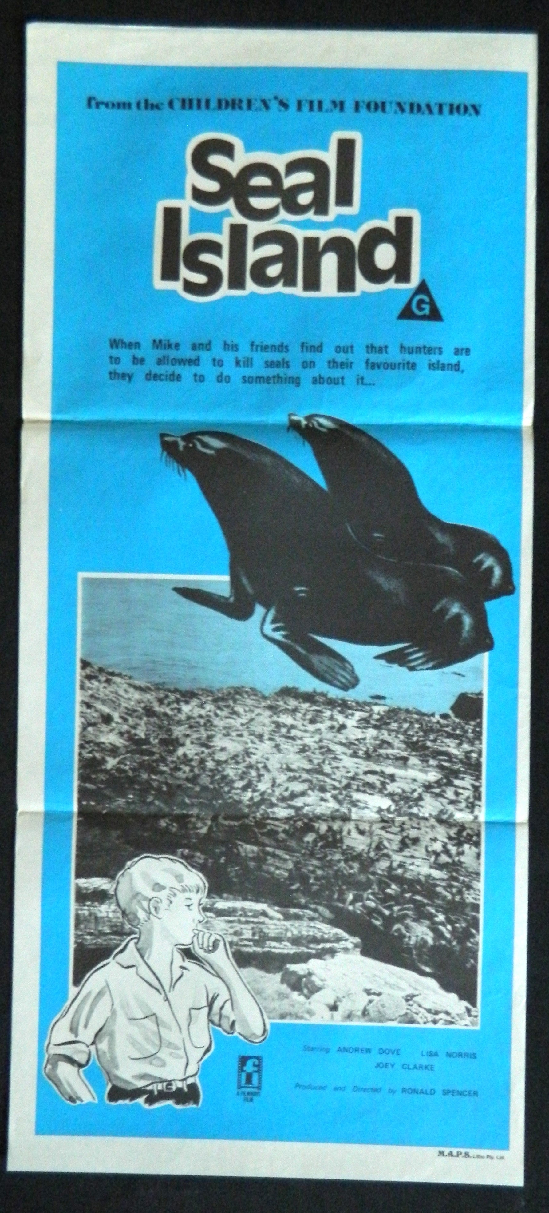 SEAL ISLAND (1976) — Original Australian daybill movie poster