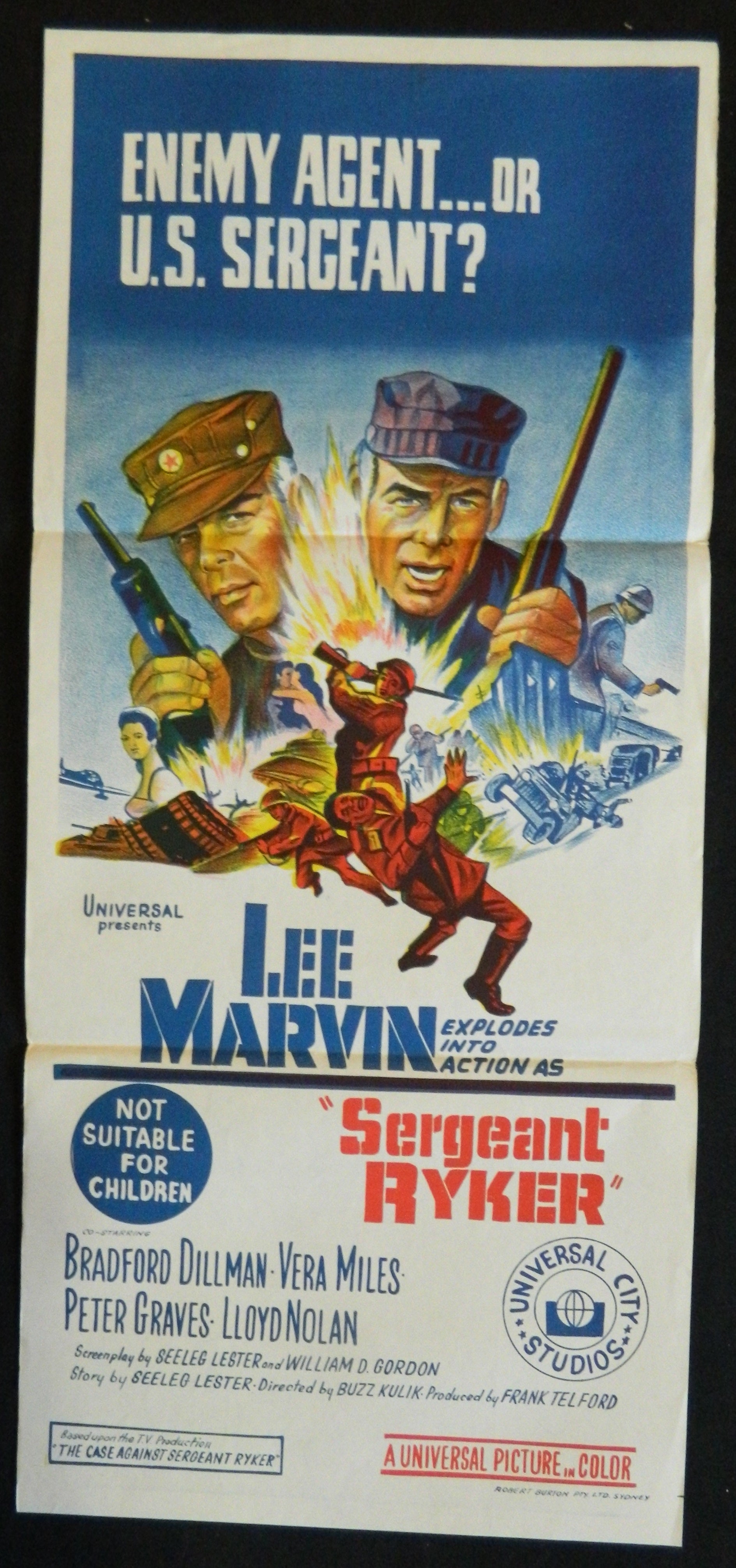SERGEANT RYKER (1968) — Original Australian daybill movie poster