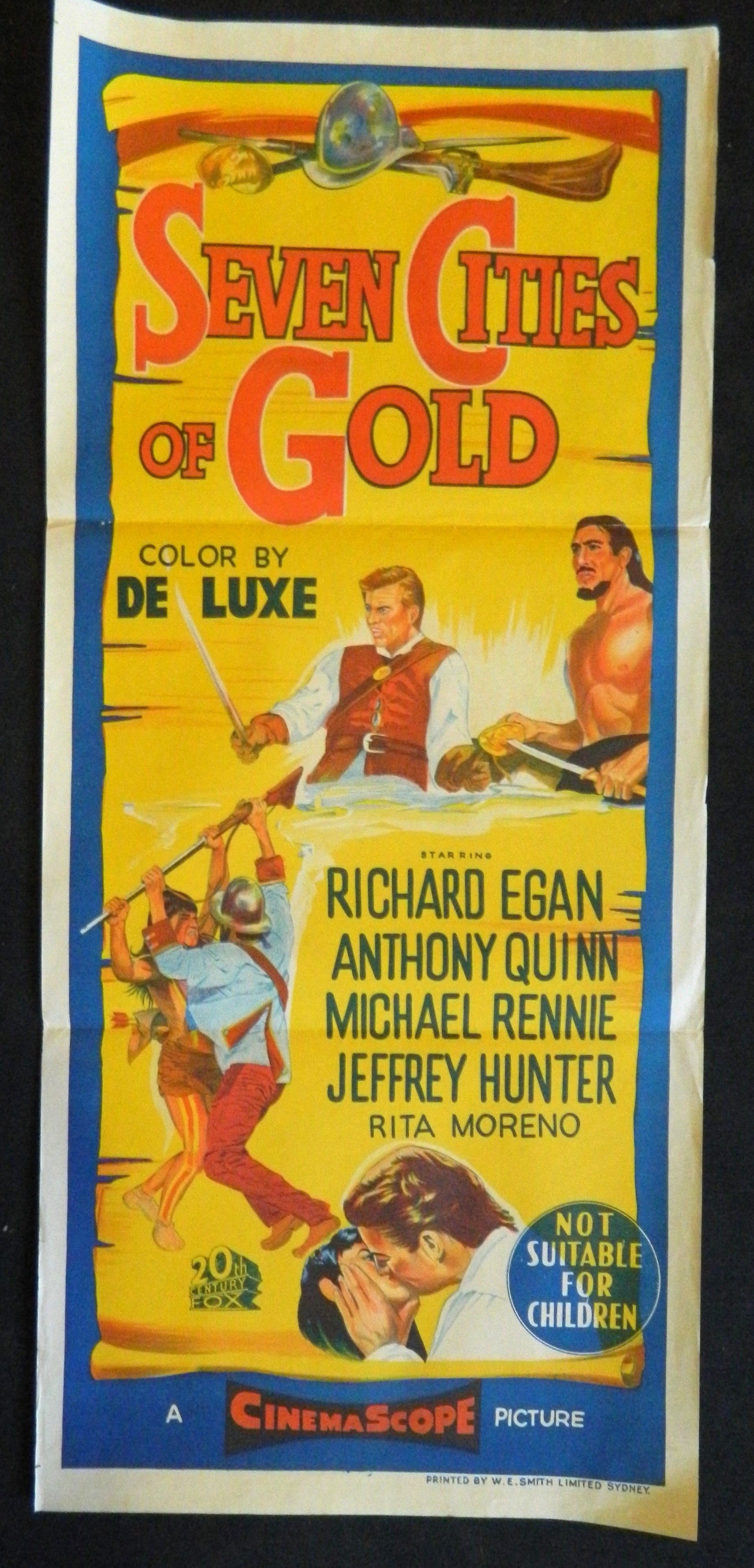 SEVEN CITIES OF GOLD  (1955) — Original Australian daybill movie poster
