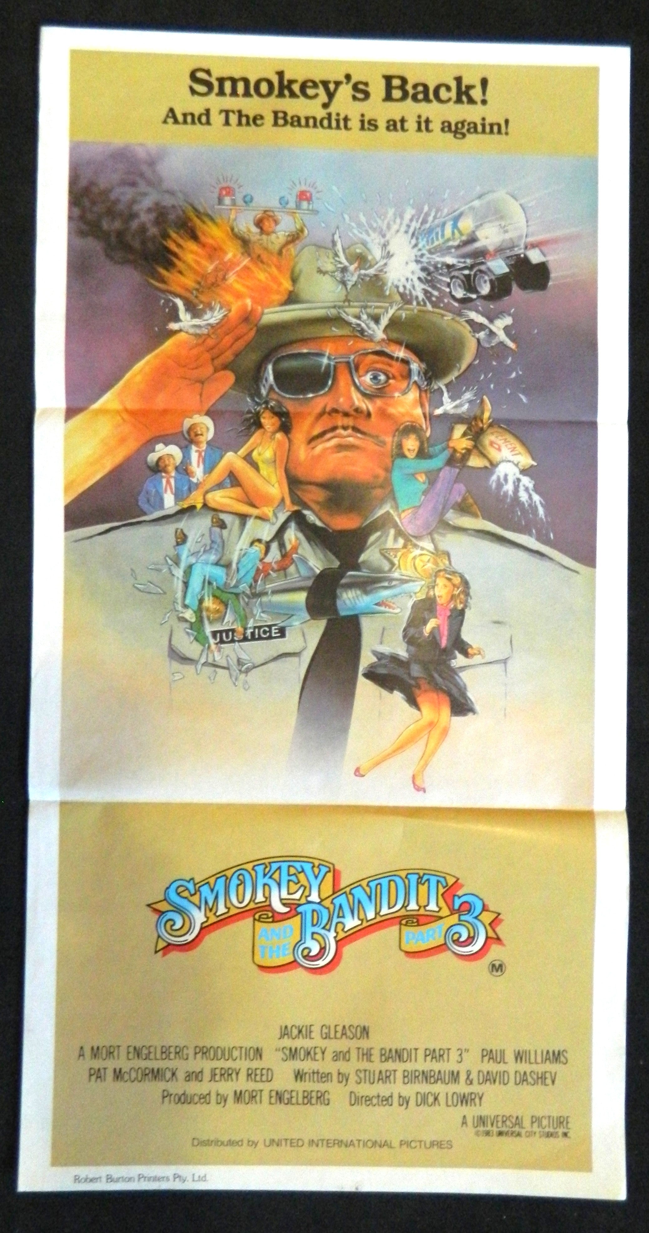 SMOKEY AND THE BANDIT 3  (1983) — Original Australian daybill movie poster