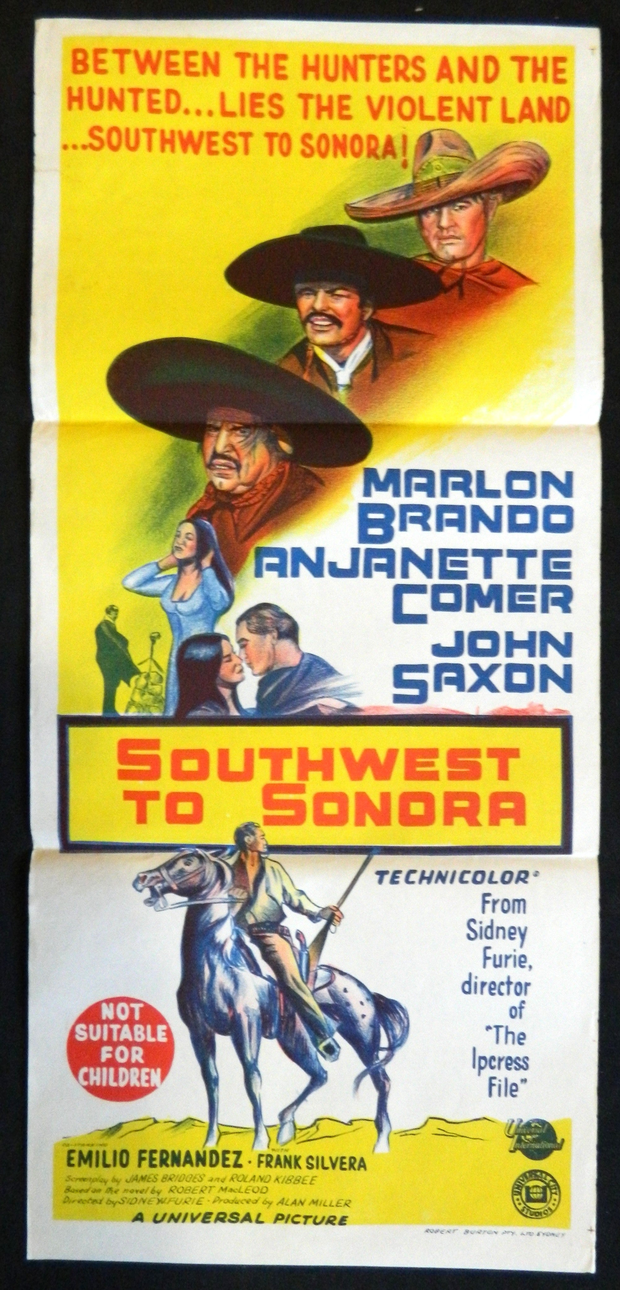 SOUTHWEST TO SANORA (1966) — Original Australian daybill movie poster