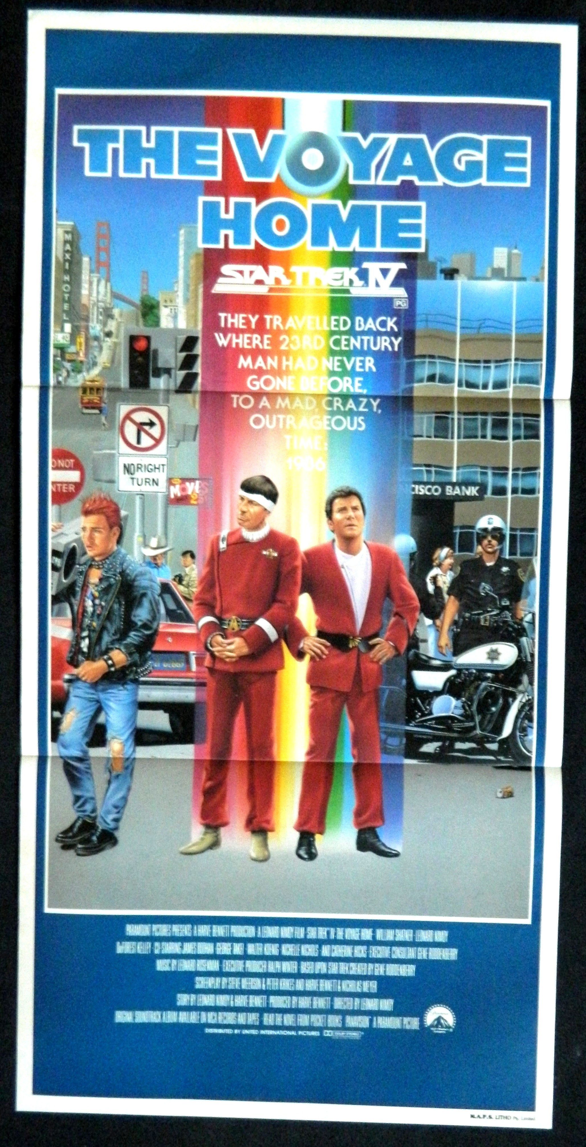 STAR TREK THE VOYAGE HOME  (1987) — Original Australian daybill movie poster