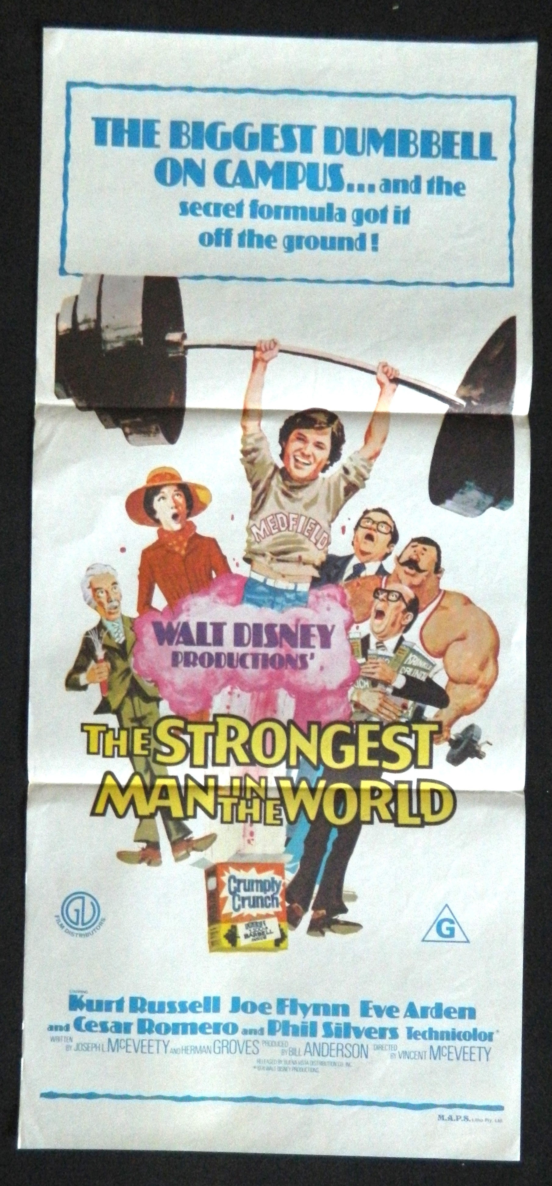 STRONGEST MAN IN THE WORLD (1975) — Original Australian daybill movie poster
