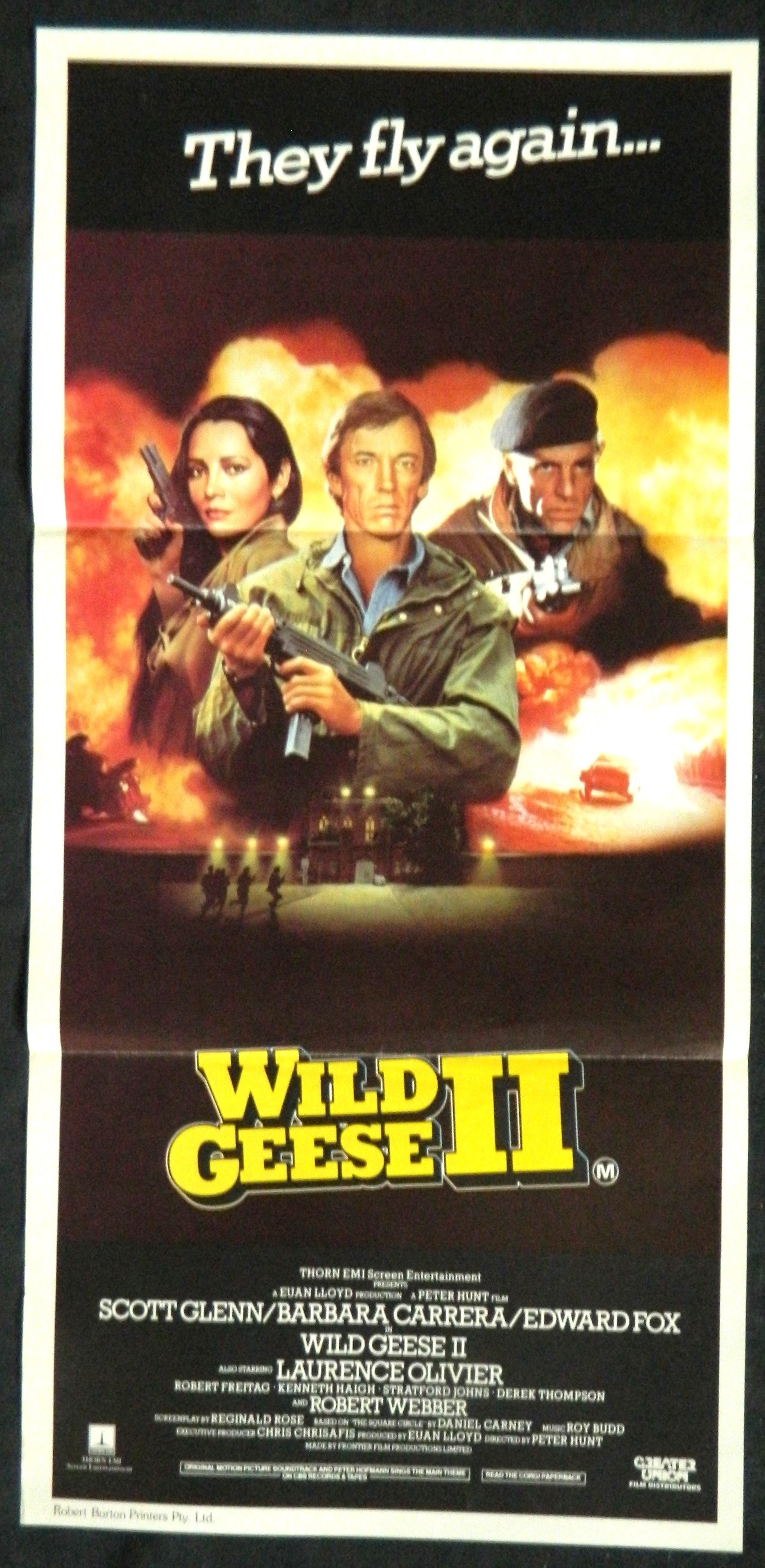 WILD GEESE 2 (1985) — Original Australian daybill movie poster