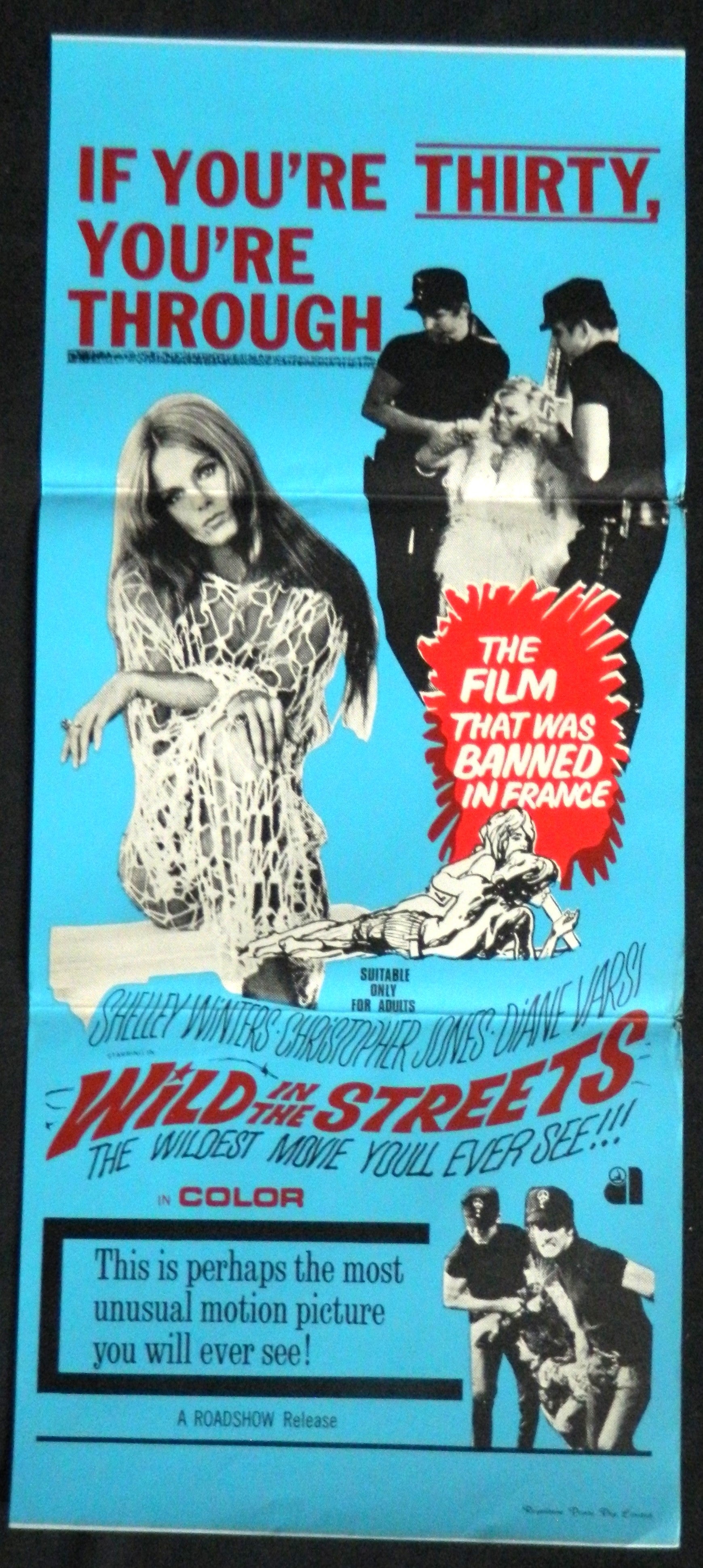 WILD IN THE STREETS (1968) — Original Australian daybill movie poster