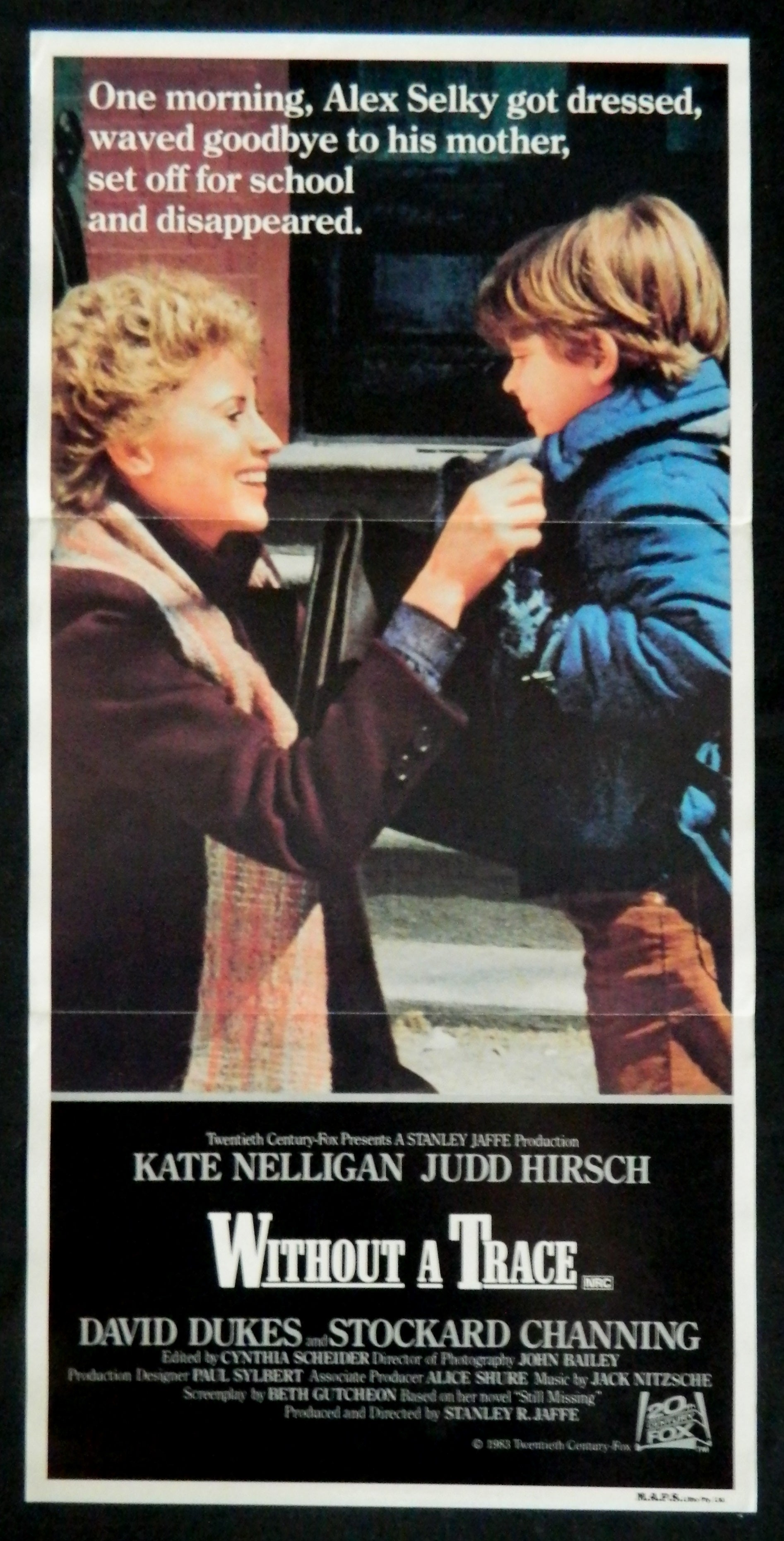 WITHOUT A TRACE (1983) — Original Australian daybill movie poster